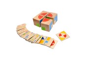Zabawki drewniane - Goki Wooden Patterns Game Cube - 58649