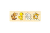 Zabawki drewniane - Goki Wooden Bubble Puzzle Dog Duck Rabbit Cat - 57866