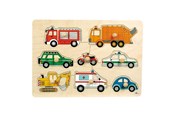 Puzzle - Goki Bubble Puzzle Traffic Drewniany - 57996