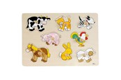 Puzzle - Goki Bubble Puzzle Animals Drewniany - 57873