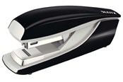 Dziurkacz i zszywacz - Leitz Zszywacz Flat Clinch średni metalowy  NeXXt Czarny - 55050095
