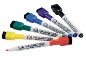 Przybory do pisania i rysowania - Nobo Quartet ReWritables - Marker - Black, Red, Blue, Green, Yellow, Purple (Pack of 6) - 1903792