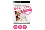 Laminowanie - Leitz Lamination pouch A6 125 mic. Box of 100 - 33806
