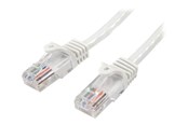 Kabel sieciowy - StarTech.com 0.5m White Cat5e / Cat 5 Snagless Ethernet Patch Cable 0.5 m - patch cable - 50 cm - white - Biały - 0.5m - 45PAT50CMWH