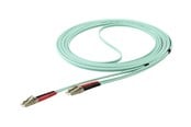 Kabel sieciowy - StarTech.com 5m Aqua OM4 Duplex Multimode Fiber Optic Cable- 50/125 - LC/LC - network cable - 5 m - aqua - Niebieski - 5m - 450FBLCLC5