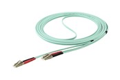 Kabel sieciowy - StarTech.com 5m Aqua OM4 Duplex Multimode Fiber Optic Cable- 50/125 - LC/LC - network cable - 5 m - aqua - Niebieski - 5m - 450FBLCLC5