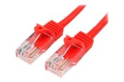 Kabel sieciowy - StarTech.com 5m Red Cat5e / Cat 5 Snagless Ethernet Patch Cable 5 m - network cable - 5 m - red - Czerwony - 5m - 45PAT5MRD