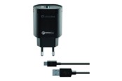 Telefon - Adapter i Ładowarka - CELLULAR USB-C Charger Kit QC Black - ACHHUKITQCTYCK