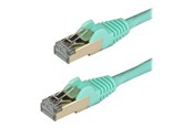 Kabel sieciowy - StarTech.com 2m Aqua Cat6a / Cat 6a Shielded Ethernet Patch Cable 2 m - patch cable - 2 m - aqua - Zielony - 2m - 6ASPAT2MAQ