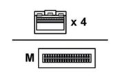 Kabel sieciowy - Lenovo Breakout - 100GBase-CU direct attach cable - 5 m - 5m - 7Z57A03566
