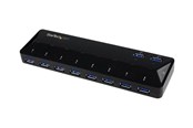 USB hub - StarTech.com USB 3.0 Hub 10-Port with Charge and Sync Ports USB hub - 10 - USB 3.2 - Czarny - ST103008U2C