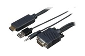 Kabel antenowy, złącze - Sony CAB-VGAHDMI1 - HDMI cable - HDMI / VGA / audio / USB - 1 m - CAB-VGAHDMI1