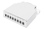 Akcesoria sieciowe - DIGITUS DN-96891 Din Rail Splice Box for 8 LC/DX couplers Color grey - DN-96891