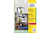 Papier, papier fotograficzny i etykiety - Avery Heavy duty labels white suitable for in- and outdoor use (-20oC to +80oC) - L477820