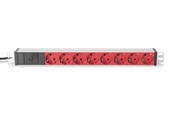 Kabel zasilajacy (zewnetrzny) - DIGITUS 8-Port - 1U - Aluminum PDU - DN-95410-R