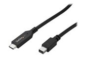 Kabel wyświetlacza - StarTech.com 1.8m / 6 ft USB-C to Mini DisplayPort Cable - 4K 60Hz - Black - external video adapter - STM32F072CBU6 - black - CDP2MDPMM6B