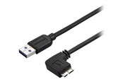 Kabel USB - StarTech.com 6ft Slim Right-Angle Micro USB 3.0 Cable - M/M - USB 3.1 Gen 1 - USB cable - 2 m - USB3AU2MRS