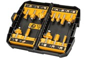 Wiertła & Bity - Dewalt 12 Piece Router Bit Set - 8mm Shaft - + Storage Box With Clear Cover - DT90016-QZ