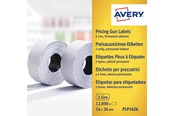 Papier, papier fotograficzny i etykiety - Avery Labels on roll for 2 lines pricing gun up to 18 digits permanent white - PLP1626