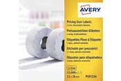 Papier, papier fotograficzny i etykiety - Avery Labels on roll for 1 line pricing gun up to 8 digits removable white - PLR1226