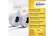 Papier, papier fotograficzny i etykiety - Avery Labels on roll for 2 lines pricing gun up to 18 digits removable white - PLR1626