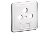 Kabel antenowy, złącze - Pro 3 holes cover plate for antenna wall sockets white - 4040849670510