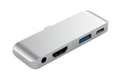 Stacja dokująca - Satechi Aluminum Type-C Mobile Pro Hub Adapter - docking station - Silver - ST-TCMPHS