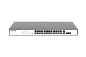 Switch - DIGITUS DN-95343  24 Port Fast Ethernet PoE Switch 19 Inch Unmanaged 2 Uplinks - DN-95343