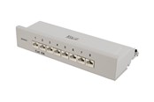 Akcesoria sieciowe - Deltaco Patch Panel 8xRJ45 Cat6a wall-mountable metal grey - PAN-210