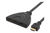 Przelacznik ekranu i dzwieku - Deltaco HDMI Switch  3 inputs to 1 output 4K in - HDMI-7044