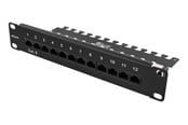 Akcesoria sieciowe - Deltaco 10-PATCH16 Patch panel 12 ports Cat6 UT - 10-PATCH16