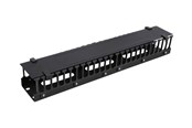 Akcesoria sieciowe - Deltaco 19" cable management metal/plastic finge - SP-3648-2U