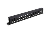 Akcesoria sieciowe - Deltaco 19" 1U Metal Cable Management with 16 hole - SP-3671-1U