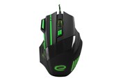 Myszka - Esperanza MX201 WOLF - mouse - USB - green - Myszy - Optyczny - 7 - Zielony - EGM201G