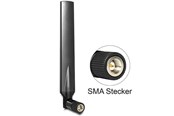 Akcesoria sieciowe - DeLOCK LTE Antenna SMA Plug 1-4 dBi Omnidirectional with Tilt Joint Black - 88451
