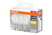 Zarówka LED - Osram Żarówka światła LED P45 4W/827 (40W) Frosted 3-pack E14 - 4058075819399