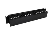 Szafa rack - StarTech.com 2U Horizontal Finger Duct Rack Cable Management Panel with Cover - rack cable management panel - 2U - CMDUCT2U