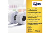 Papier, papier fotograficzny i etykiety - Avery Labels on roll for 1 line pricing gun up to 8 digits permanent white - PLP1226