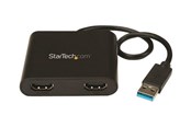 Kabel wyswietlacza - StarTech.com USB to Dual HDMI Adapter - USB to HDMI Adapter - 4K - external video adapter - MCT Trigger II - 64 MB - black - USB32HD2