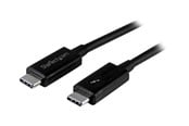 Kable FireWire, ThunderBolt  - StarTech.com Thunderbolt 3 (20Gbps) USB C Cable - Black - 1m - TBLT3MM1M