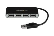 USB hub - StarTech.com 4-Port Portable USB 2.0 Hub with Built-in Cable - hub - 4 ports USB hub - 4 - Srebrny - ST4200MINI2