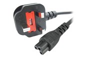 Kabel zasilający (wewnętrzny) - StarTech.com UK Laptop Power Cord 3 Slot for UK BS1363 to C5 Clover Leaf - power cable - 1 m - PXTNB3SUK1M