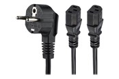 Kabel zasilający (wewnętrzny) - StarTech.com C13 Power Cord - Schuko to 2x C13 - Y Splitter Power Cable - power cable - 2 m - PXT101YEU2M