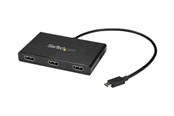 Kabel wyswietlacza - StarTech.com 3-Port USB-C to HDMI MST Hub - 4K Multi-Monitor Video Splitter - external video adapter - STDP4320 - black - MSTCDP123HD