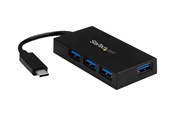USB hub - StarTech.com 4-Port USB-C Hub - USB-C to 4x USB-A - USB 3.0 Hub - Includes Power Adapter - hub - 4 ports USB hub - 4 - USB 3.2 - Czarny - HB30C4AFS