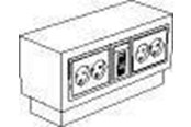 Kasety, listwy szynowe i mocowania - Thorsman Service post pos-10/5 white - 5868000