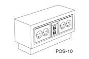 Kasety, listwy szynowe i mocowania - Thorsman Service post pos-10/10 white - 5868005