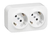 Przelaczniki - Legrand German std socket 2x2p+e forix - with shutters - ip 2x - 16 - 782423