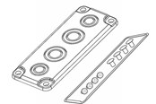 Rozdzielnice i szafy sterownicze - FIBOX Flange set size 2 2xm20/32+2xm25/40 - 2550405
