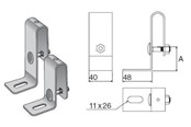 Kasety, listwy szynowe i mocowania - Wibe Wall bracket 11/75 pre-galvanized - 721106